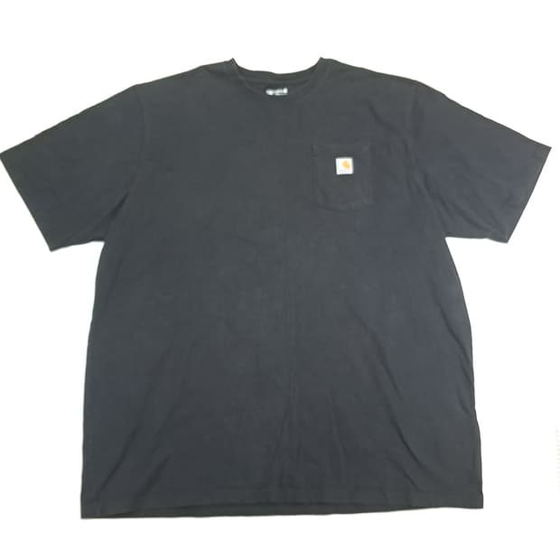 Co676 4XL 칼하트 루즈핏 블랙 포켓 반팔 티셔츠