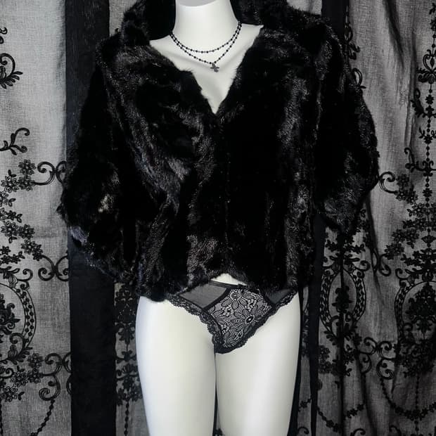 black mink fur