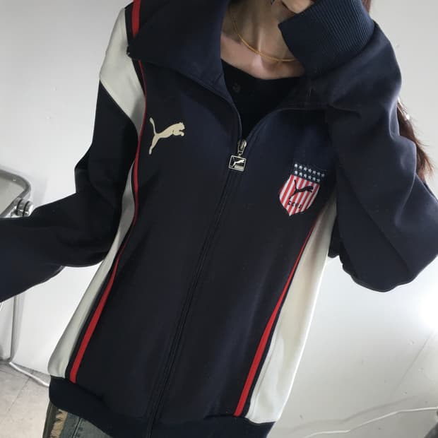 퓨마 가슴로고 트랙탑 져지