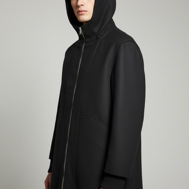 Kris Van Assche 후드 더블 코트