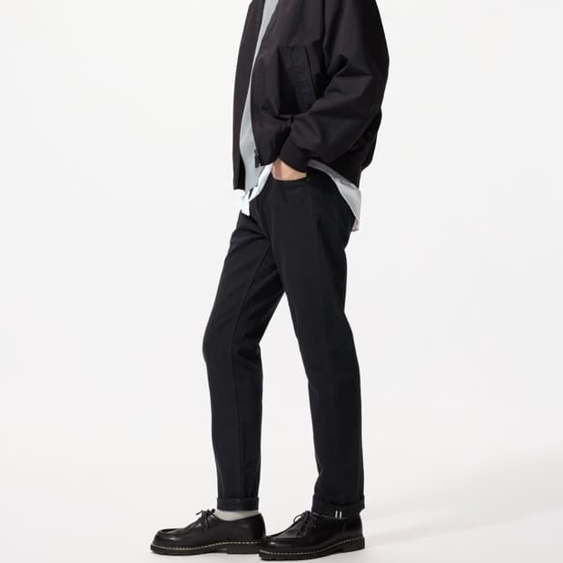 유니클로 셀비지 블렉 데님 새상품