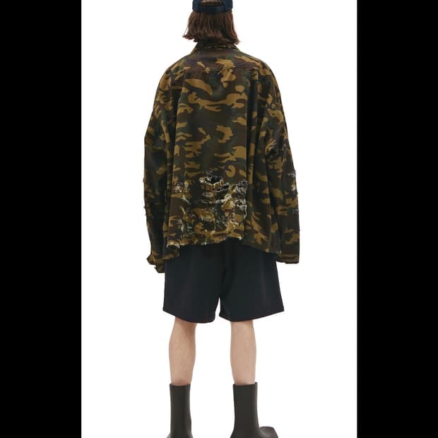 발렌시아가 23SS 카모플라주 디스트로이드자켓