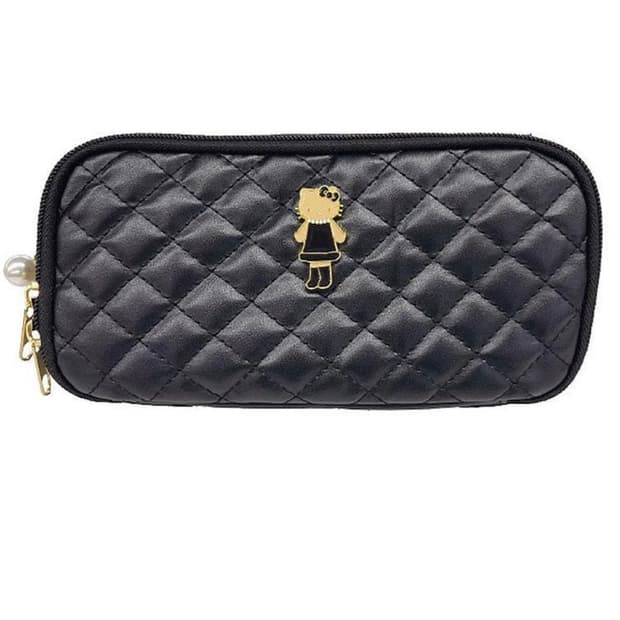 헬로키티 스타일업 퀼팅 퀼트 파우치 블랙