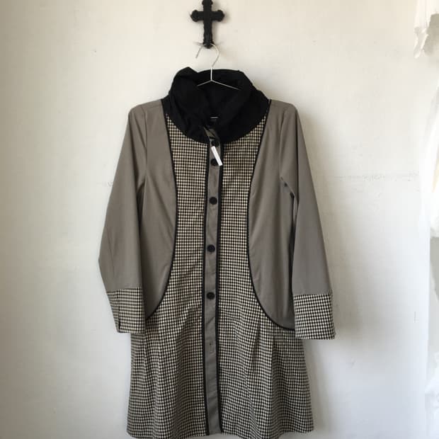 Hiroko koshino check pattern layer high