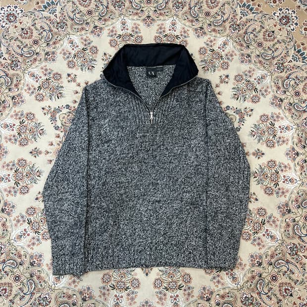 알마니 익스체인지 12aw 후드디테일 니트