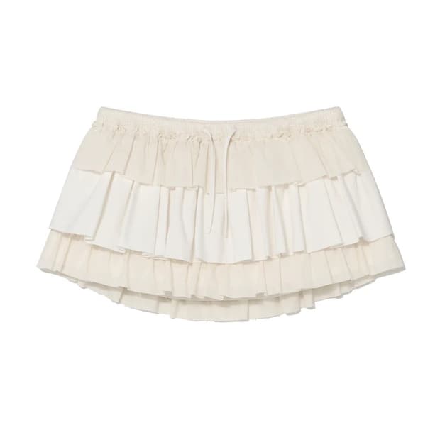 글로니(glowny) 걸프렌드 러플 미니 스커트 girlfriend