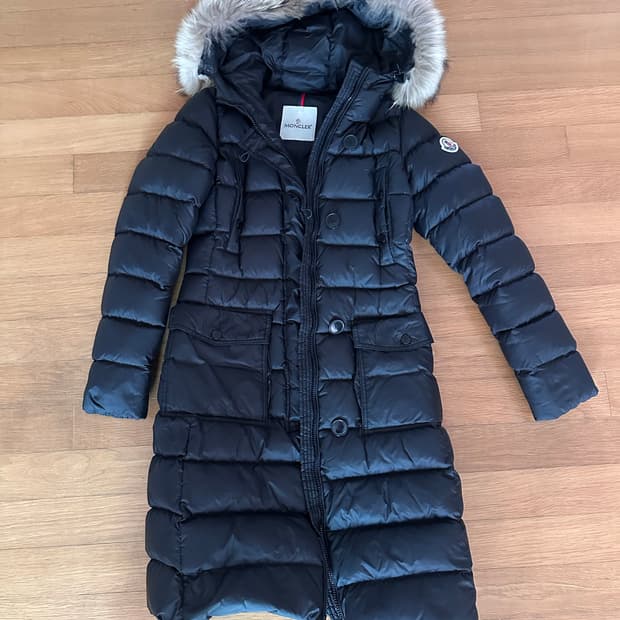 몽클레르 MONCLER 빈티지 G32-003 퍼 후드 롱패딩 블랙