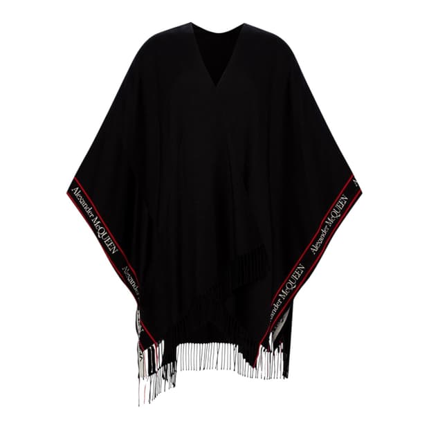 알렉산더 맥퀸 인타르시아 울 캐시미어 판초
