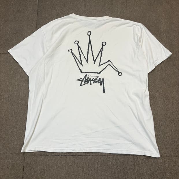 stussy 스투시 브로큰 크라운 반팔 티셔츠 XL