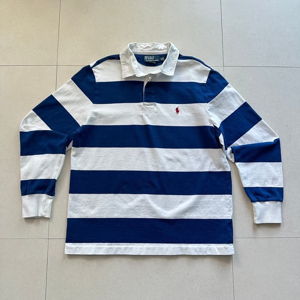 90s 폴로 랄프로렌 스트라이프 럭비셔츠 커스텀핏