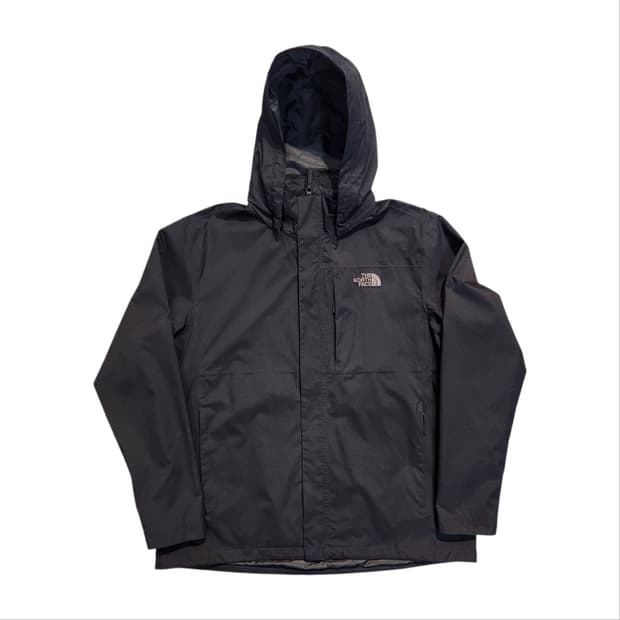 노스페이스 블랙 후드 바람막이 (XL)