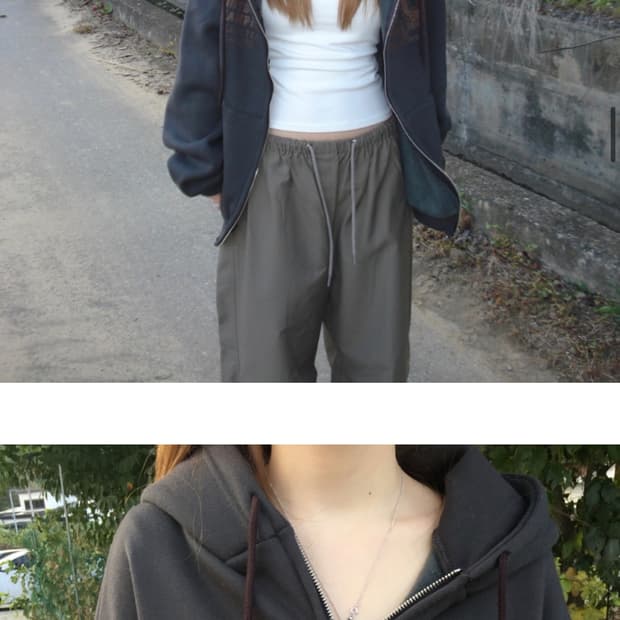 아워캐비넷 second hood zip up