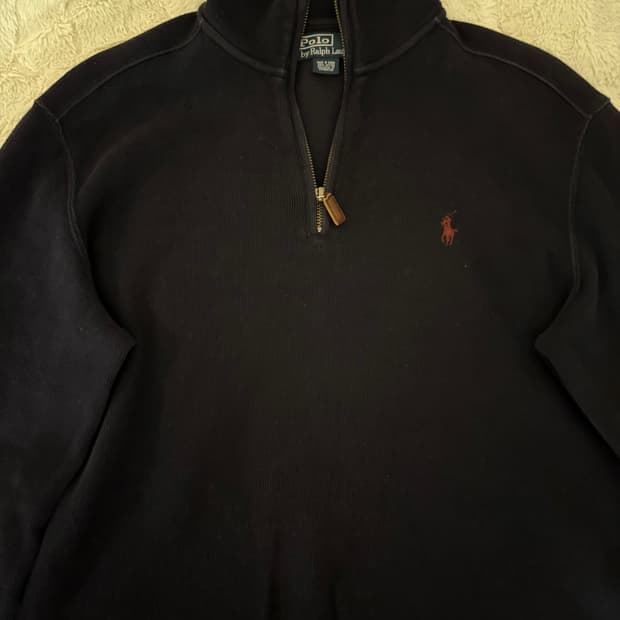 Ralph Lauren 폴로 니트 반집업 (네이비)