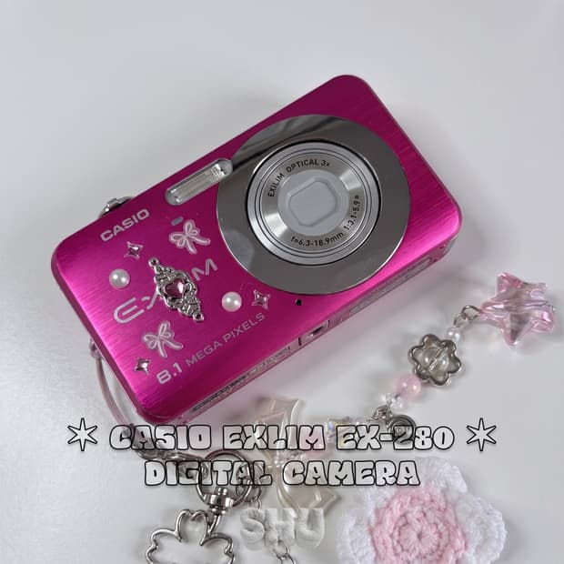 카시오 엑슬림 EX-Z80 빈티지 디카 체리핑크
