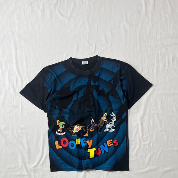 90‘s 92년도 루니툰즈 looney tunes 카툰 올프린트 반팔티