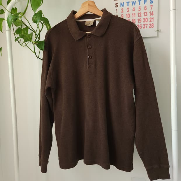 L.L.bean 롱 슬리브 카라 티셔츠