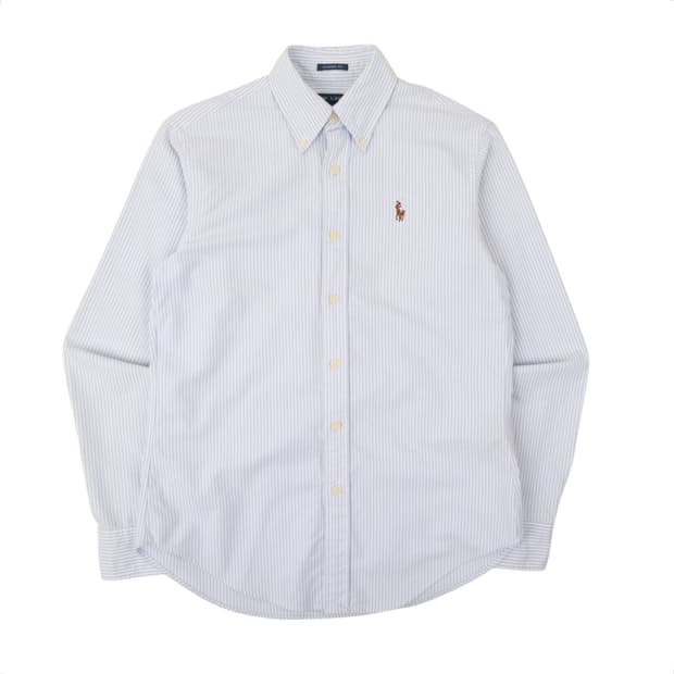 폴로 랄프로렌 우먼스 옥스포드 라이트블루 스트라이프 셔츠