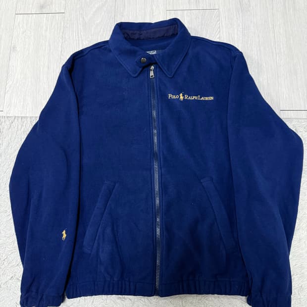 (M)폴로 랄프 로렌 x 빔즈 네이비 앤 골드 컬렉션 플리스 자켓