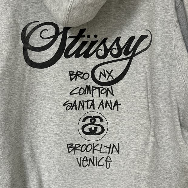 스투시 후드 그레이 M