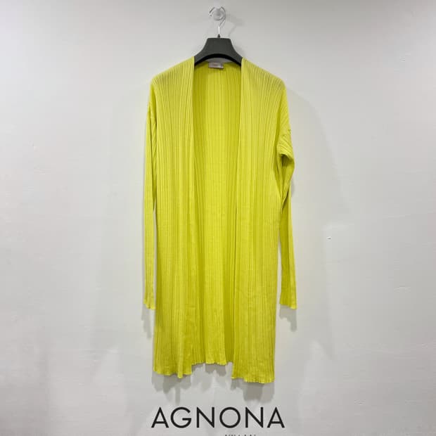 AGNONA 아뇨나 롱 코튼 실크 오픈 가디건