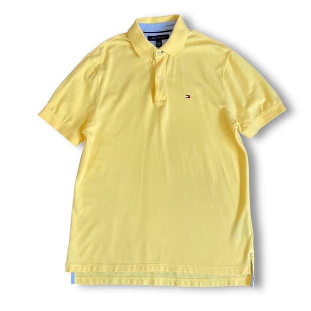 타미힐피거 옐로우 카라 반팔 티셔츠 M