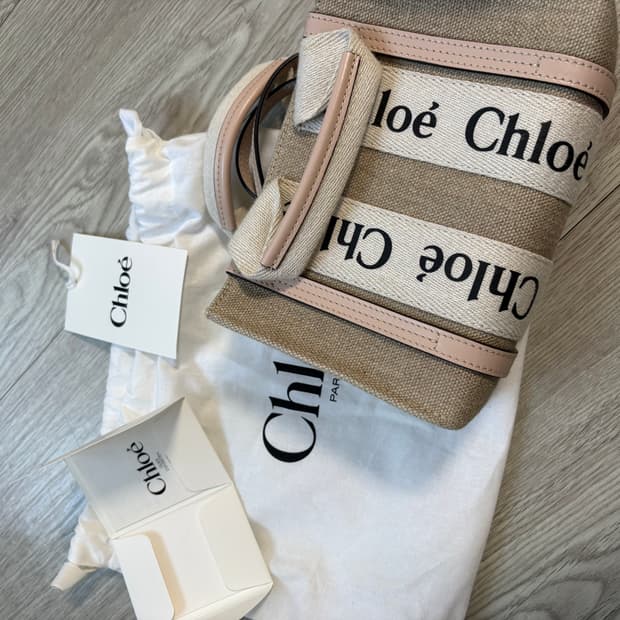 끌로에 우디백 미니 시멘트핑크