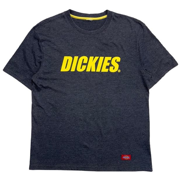 DICKIES 빅로고 프린팅 반팔티 차콜 M