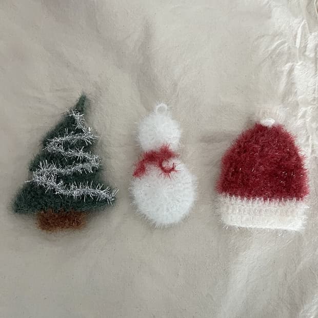 한정판매) 크리스마스 수세미 오너먼트 세트🎅🏻