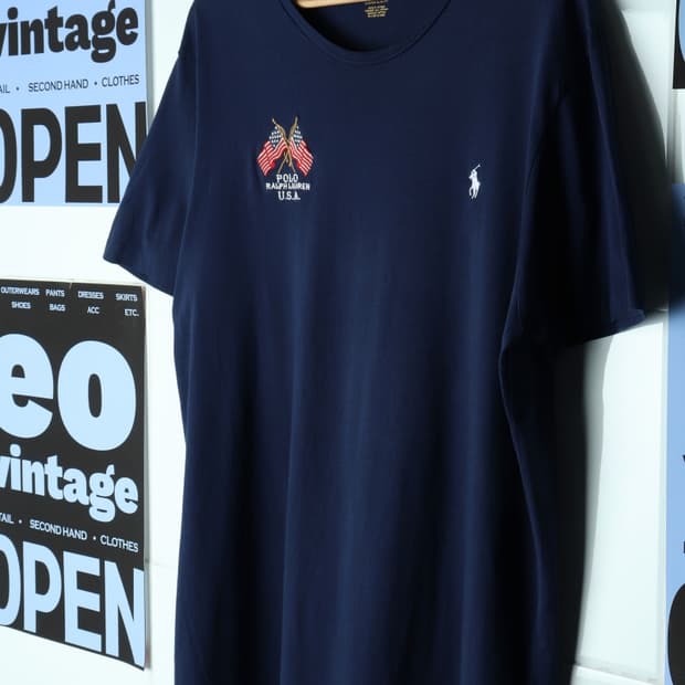 (XL-2XL) 폴로 랄프로렌 반팔 티셔츠 USA 성조기-H31851