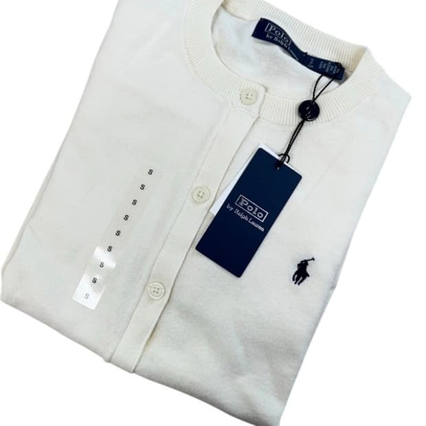 폴로 피마 가디건 아이보리 S (새상품)