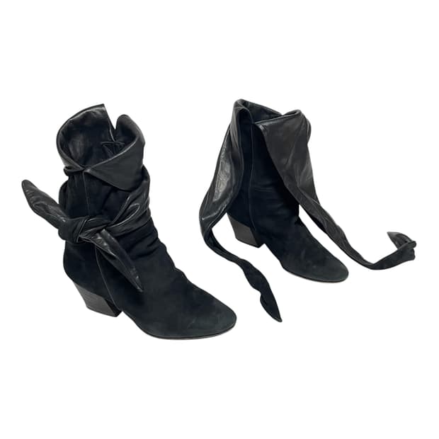 미하라 야스히로 드레이프 랩 부츠