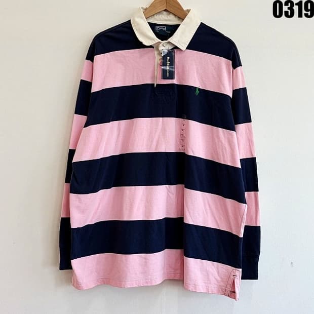 폴로 랄프로렌 스트라이프 럭비 긴팔 XXL 0319 