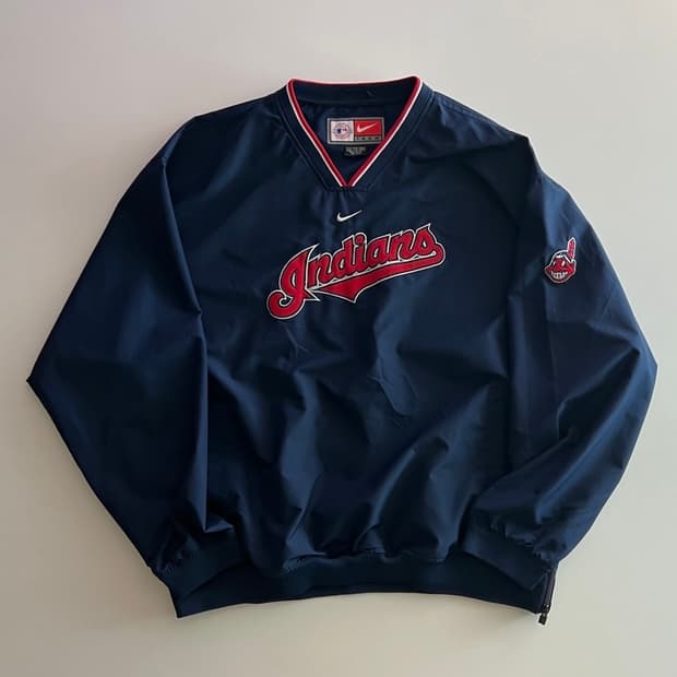 나이키 MLB 클리블랜드 인디언스 웜업 풀오버 XXL