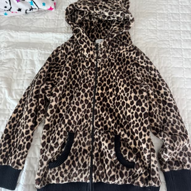“COLZA” Gya-ru st Leopard hooded zip-up