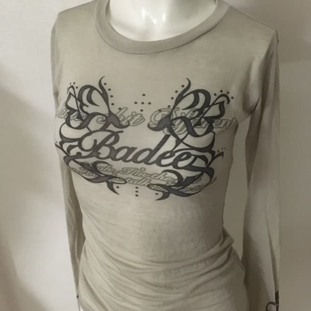 배디 시스루 프린팅 롱슬리브