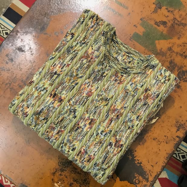 VTG 빈티지 카키톤 아이코닉 패턴 니트 스웨터 남성 110 사이즈 