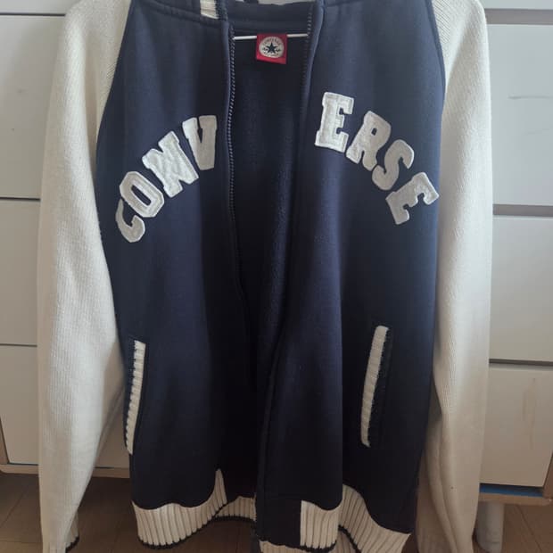 컨버스 래글런 니트 후드집업 L사이즈