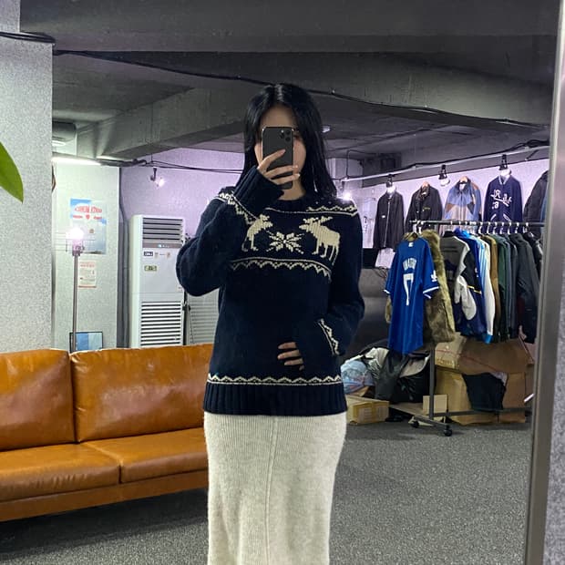 아베크롬비 빅로고 네입 니트 B3125