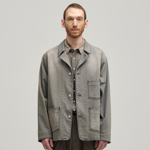 [3] 어나더오피스 이탈리안 데님 커버올 자켓 faded gray