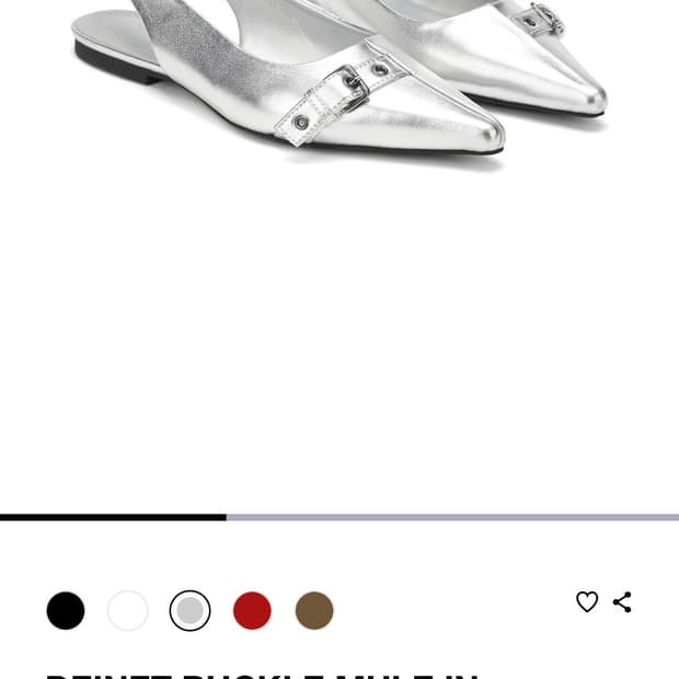 다이닛 버클 뮬 실버