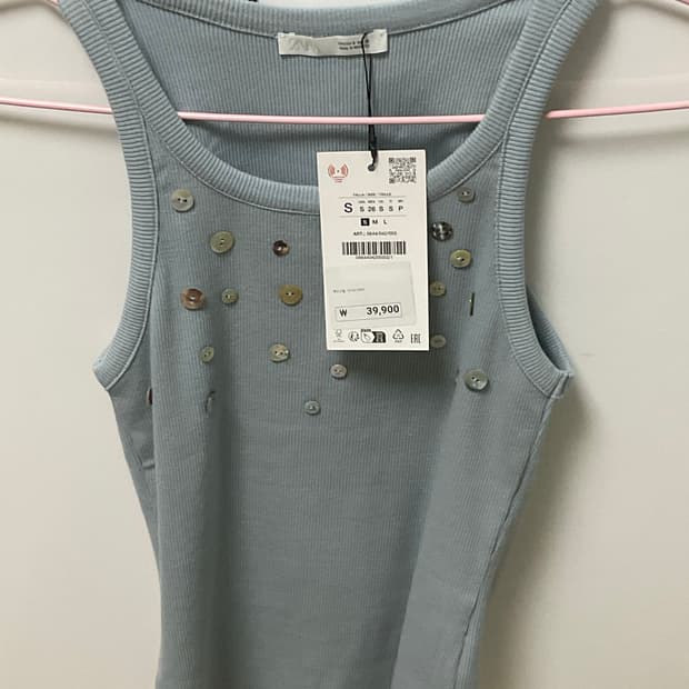 ZARA blue tank top