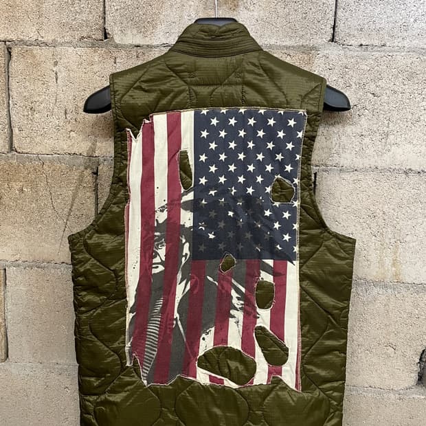 데님앤서플라이 랄프로렌 성조기 퀼팅 베스트 