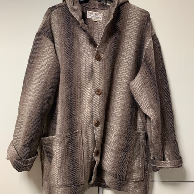 남성 후드 울 자켓 코트 아메카지