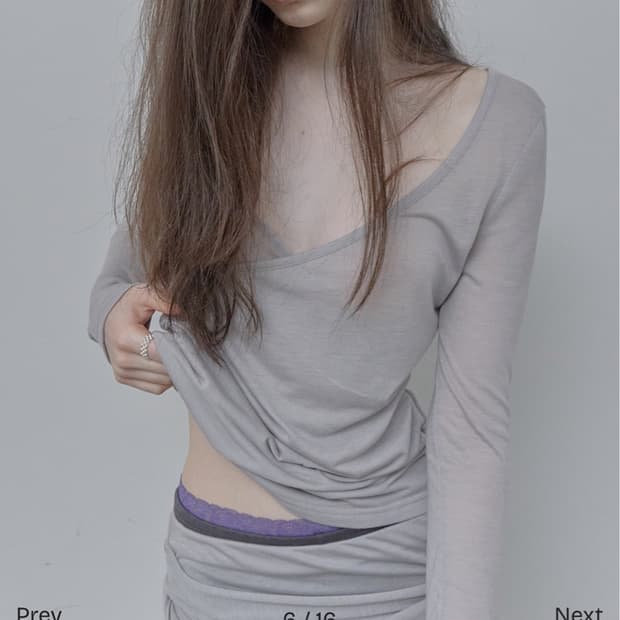 Philce 필세 롱슬리브 그레이