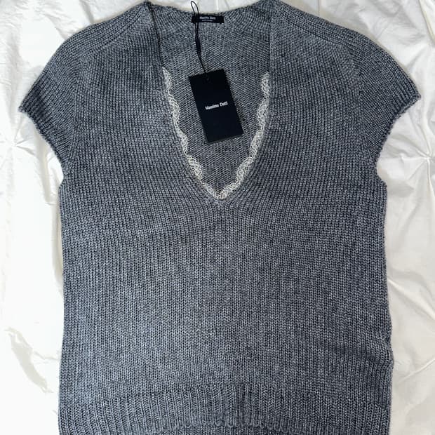 마시모두띠 레이스 반팔 니트 새상품