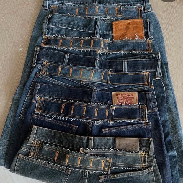 동은 마츠리 리메이크프로젝트 벨트버클 LEE 데님팬츠