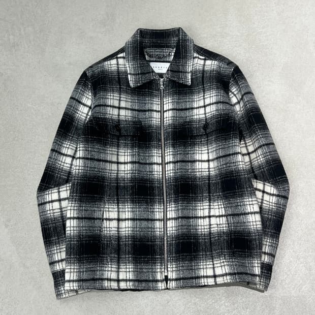 산드로 울 체크 자켓 s09683