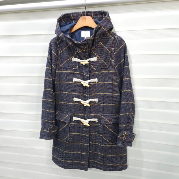 일본 grove 체크무뉘 더플코트- 우먼M