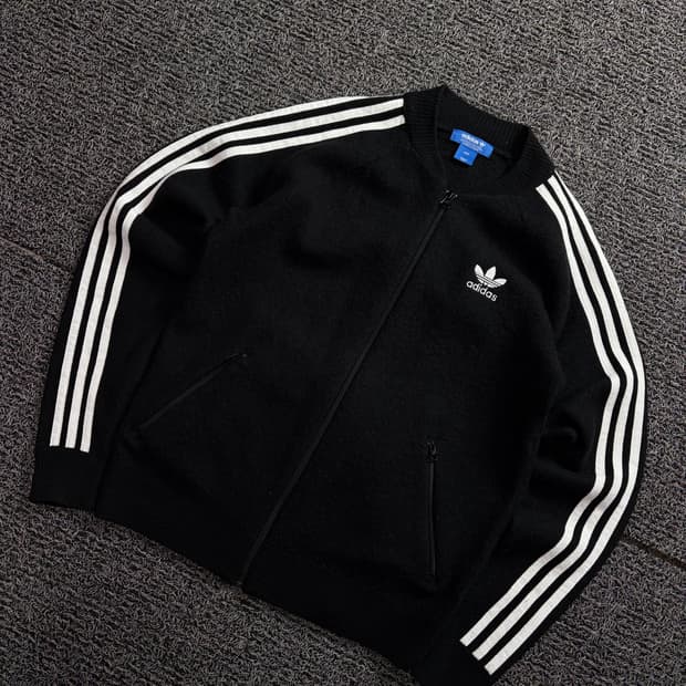 00s 아디다스 트레포일 트랙탑 울 자켓 블랙 1626
