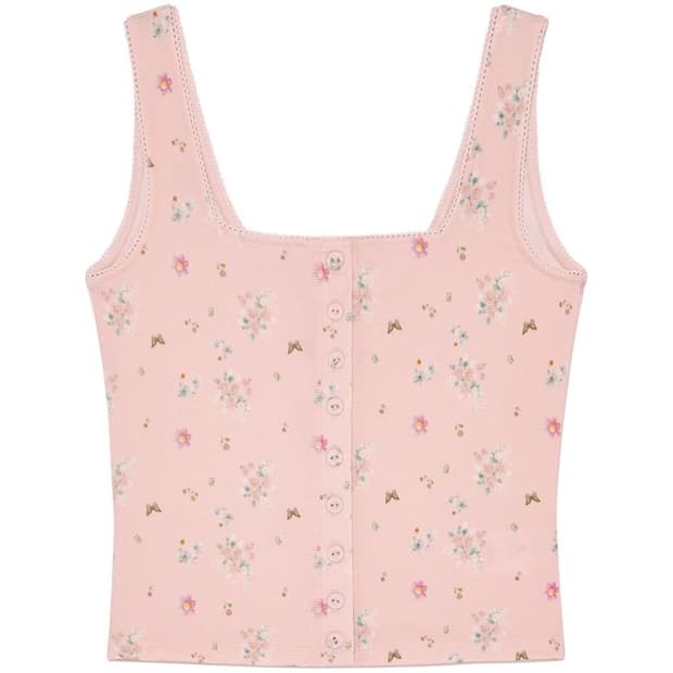 (새상품) 글로니 PURE MODAL BUTTON TANK 핑크 판매 
